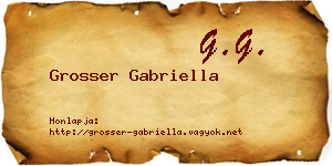 Grosser Gabriella névjegykártya